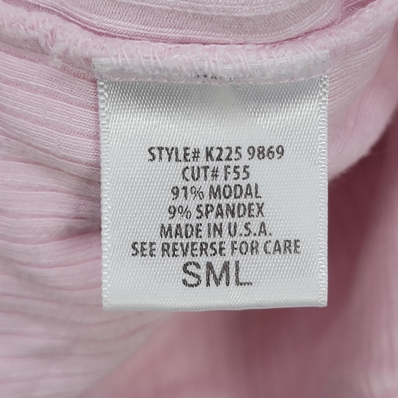 Pink Ribbed Tank Top - Picture 3 of 4